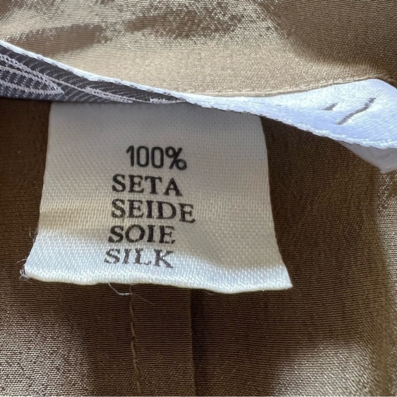 Genny Silk Multicolor Cardigan Wrap Tie Front Silky High Low Flowy Top Blouse 8 - Picture 10 of 16